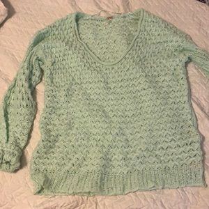 Free people mint knit sweater